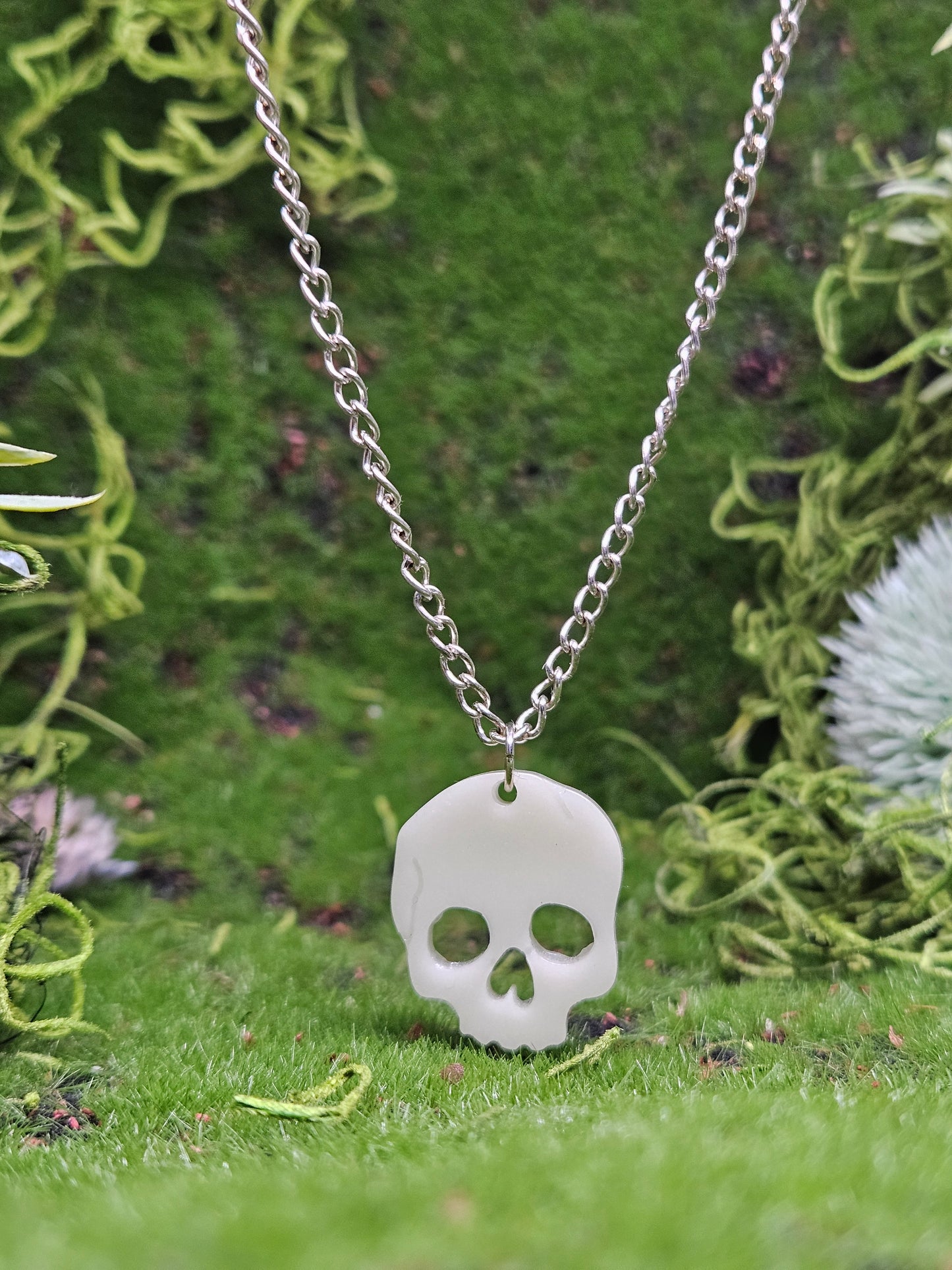 Glow in the Dark Skull Necklace