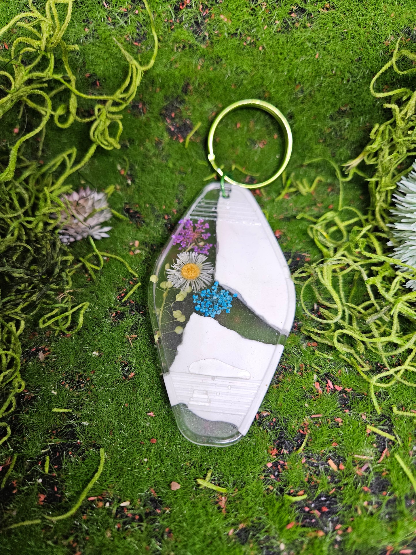 Floral Room key Keychain