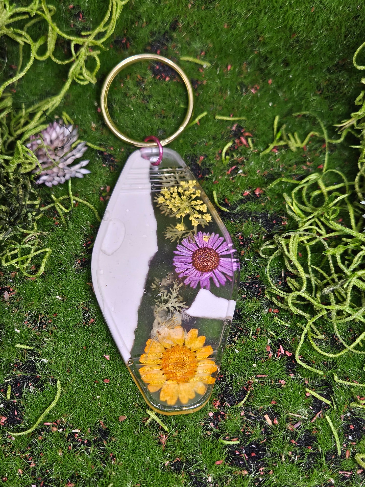 Floral Room key Keychain