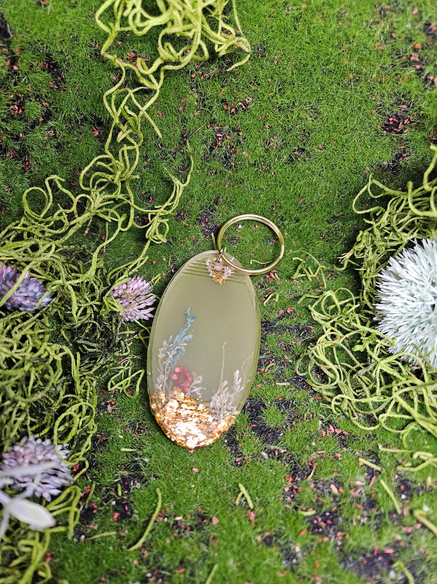 Floral Room Key Keychain