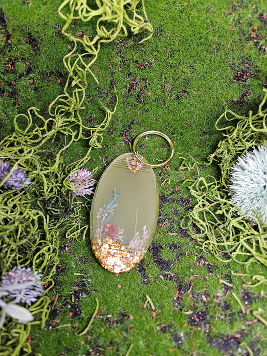 Floral Room Key Keychain