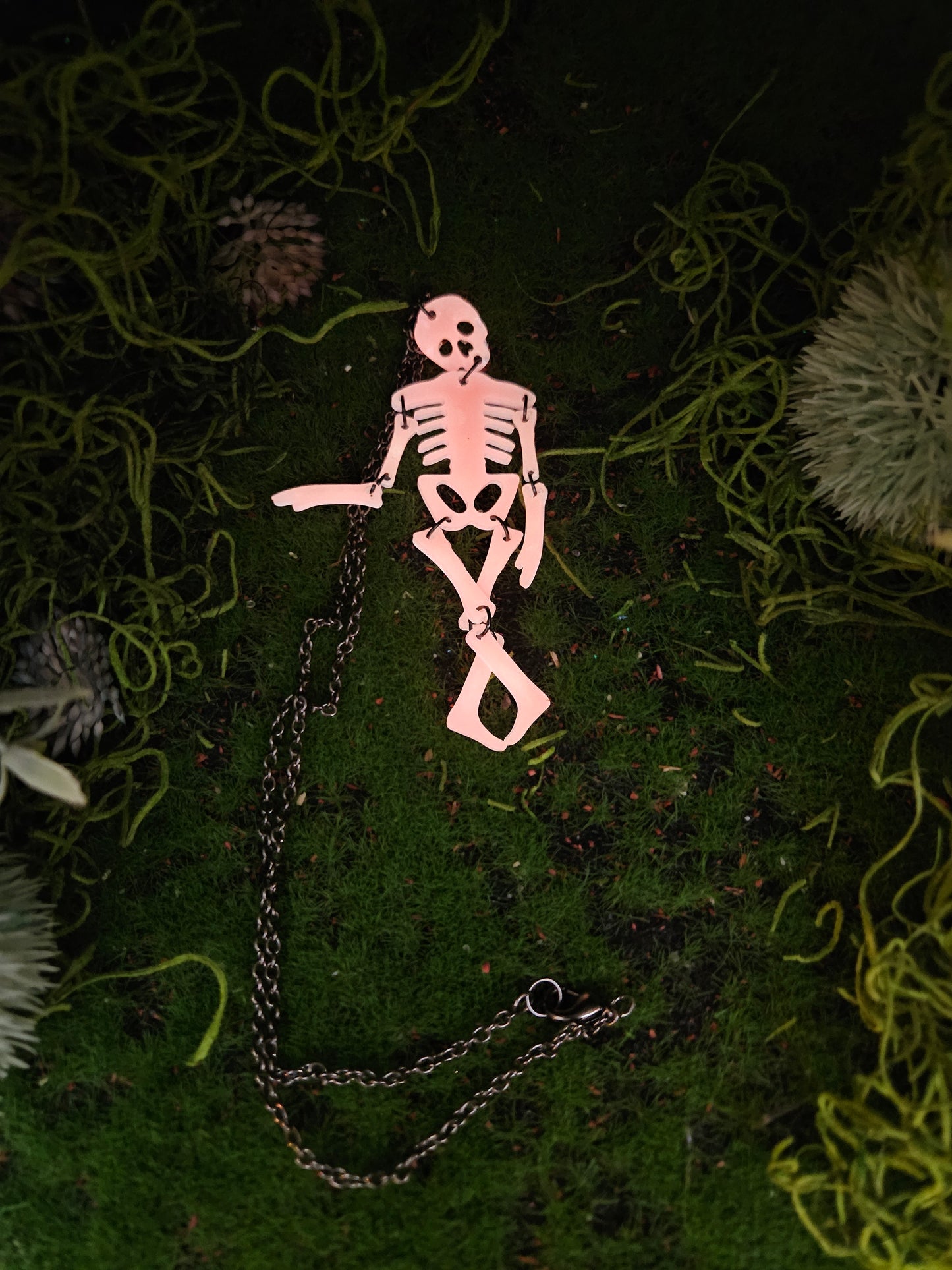 Glow in the Dark Skeleton Necklace