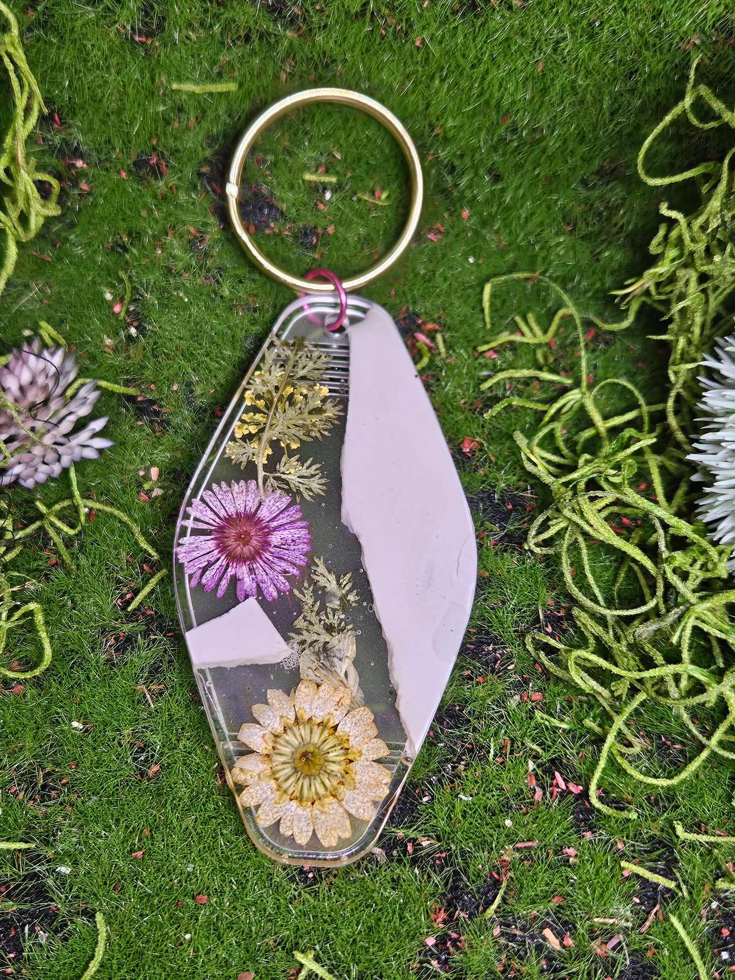 Floral Room key Keychain